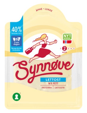 Bilde: © Synnøve / Oda Synnøve Synnøve Lett Gulost Skivet 16%