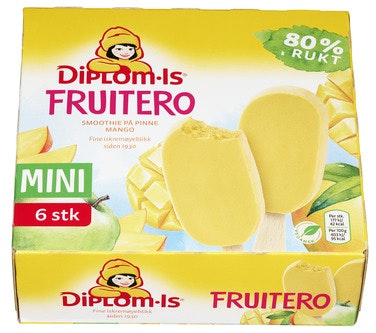 Bilde: © Diplom-Is / Oda Diplom-Is Fruitero 80% Mango Mini 6 stk