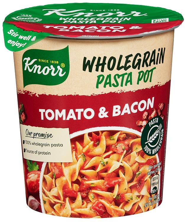 Knorr Snack Pot Wholegrain Tomato & Bacon