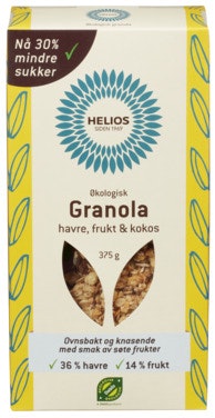 Bilde: © Helios / Oda Helios Müsli Knasende med Frukt Økologisk, 375 g