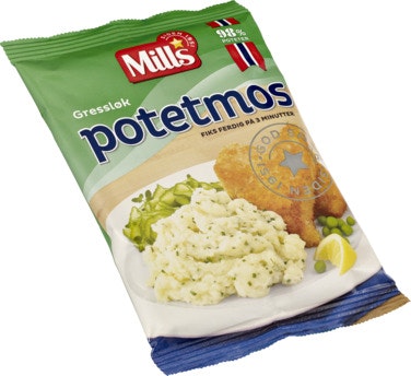 Bilde: © Mills / Oda Mills Potetmos Med Gressløk 90 g