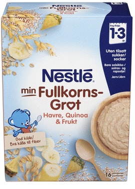 Nestlé Min Fullkornsgrøt med Havre, Quinoa & Frukt Fra 1-3 år