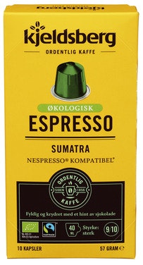 Kjeldsberg Kaffebrenneri Kaffekapsel Espresso 57 gram