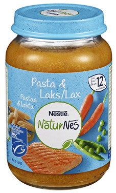 Bilde: © Nestlé / Oda Nestlé Naturnes Pasta med Laks Fra 12 mnd