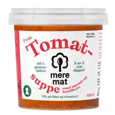 Mere Mat Suppe med Tomat, Squash & Basilikum