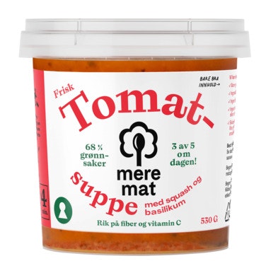Bilde: © Mere Mat / Oda Mere Mat Suppe med Tomat, Squash & Basilikum