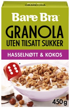 Bilde: © Bare Bra / Oda Bare Bra Bare Bra Granola Hasselnøtt og Kokos