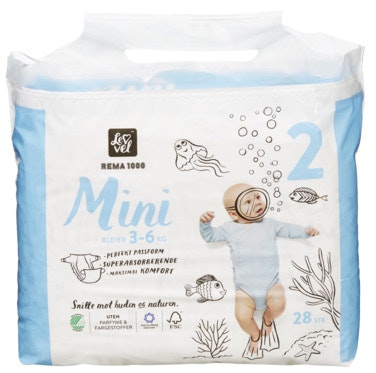 Bilde: © REMA 1000 / Oda REMA 1000 Lev Vel Bleier Mini Str. 2 3-6kg, 28 stk