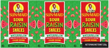 Bilde: © Sun·Maid / Oda Sun·Maid Rosiner Sour Watermelon 6 x 37,7g