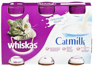 Whiskas Whiskas Catmilk Melk med Lav Laktose til Katter 3 x 200ml