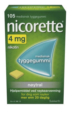 Bilde: © Nicorette / Oda Nicorette Nicorette Classic 4mg, 105 stk