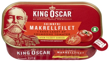 Bilde: © King Oscar / Oda King Oscar Skinnfri Makrell Stevia