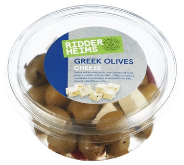 Ridderheims Greske Oliven Fylt Med Ost 150 g