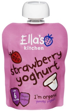 Bilde: © Ella's Kitchen / Oda Ella's Kitchen Frukt Yoghurt Jordbær Fra 6 mnd
