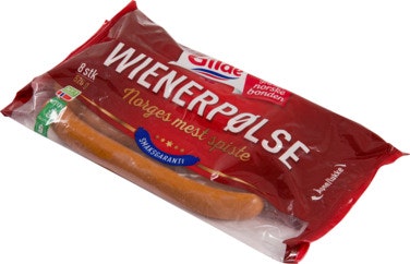 Bilde: © Gilde / Oda Gilde Wienerpølse 8 stk, 520 g