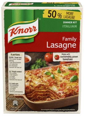 Bilde: © Knorr / Oda Knorr Lasagne 6 porsjoner