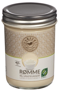 Bilde: © Rawsome / Oda Rawsome Upasteurisert Rå Rømme 40%, 250 ml