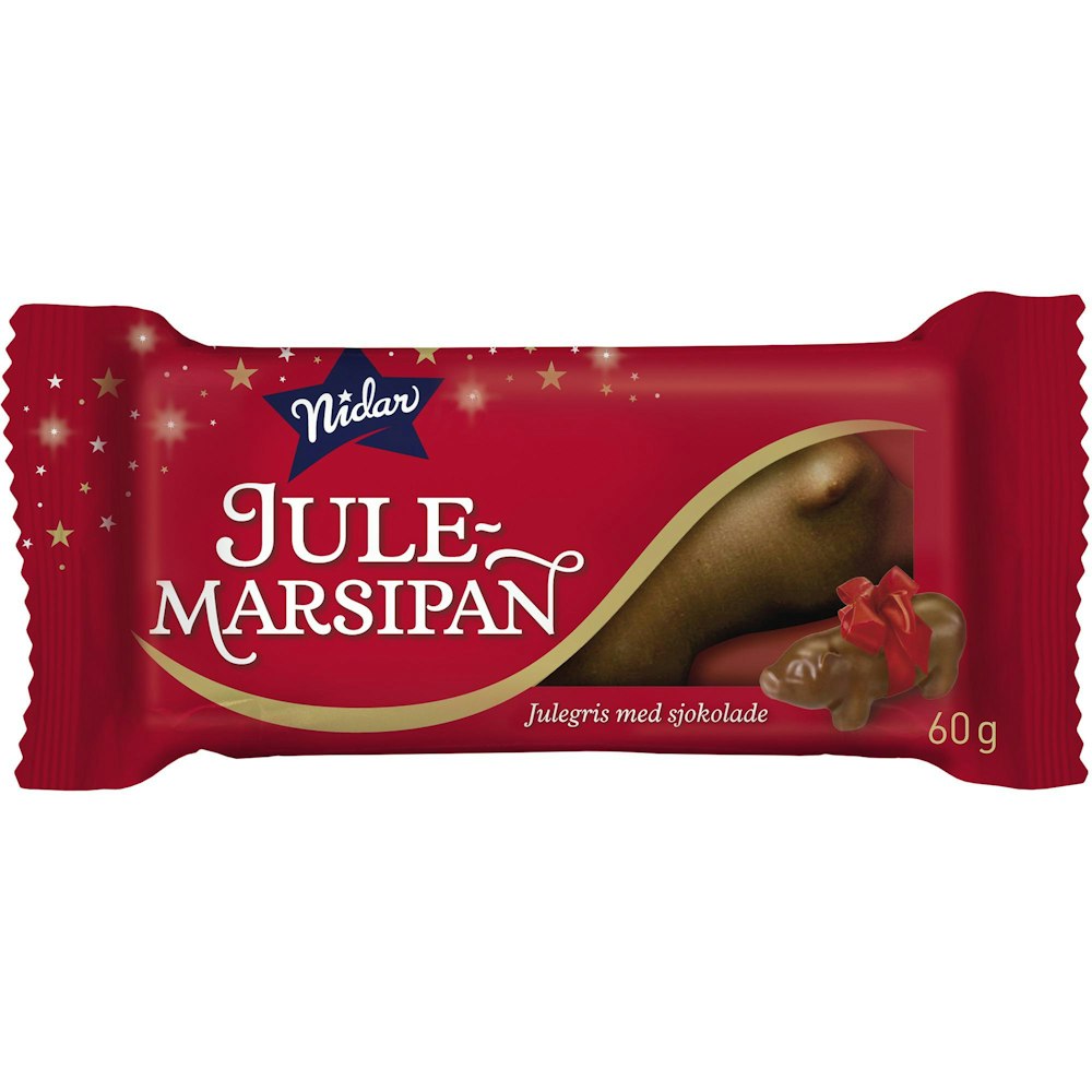 Nidar Julemarsipan Marsipangris med Sjokolade
