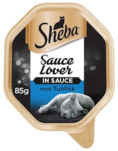 Sheba Sauce Lover Våt Kattematbrett med Tunfisk i Saus
