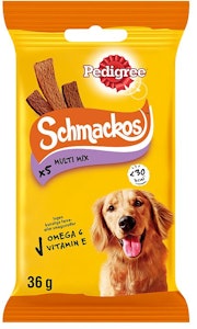 Pedigree Schmackos Multi Mix Hundesnacks Okse, Lam og Fjærkre