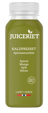 Kaldpresset Spinatsmoothie Spinat, Mango, Eple & Sitron, 250 ml