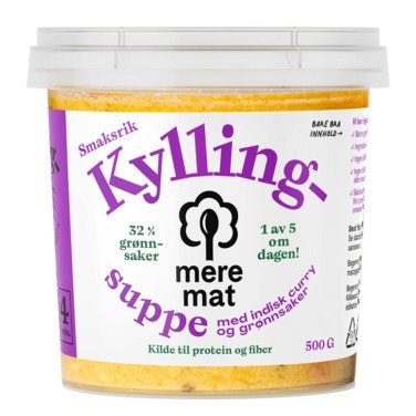 Bilde: © Mere Mat / Oda Mere Mat Suppe med Kylling, Curry & Grønnsaker