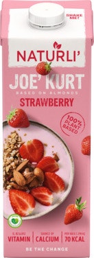Naturli Joe Kurt Vegansk Yoghurt Jordbær, 1 l