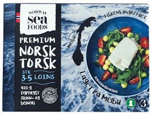 Norway Seafoods Premium Norsk Torske Loins Uten skinn og bein