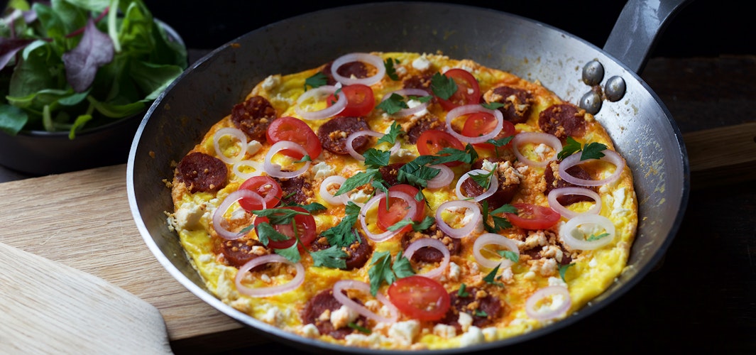 Omelett med chorizo