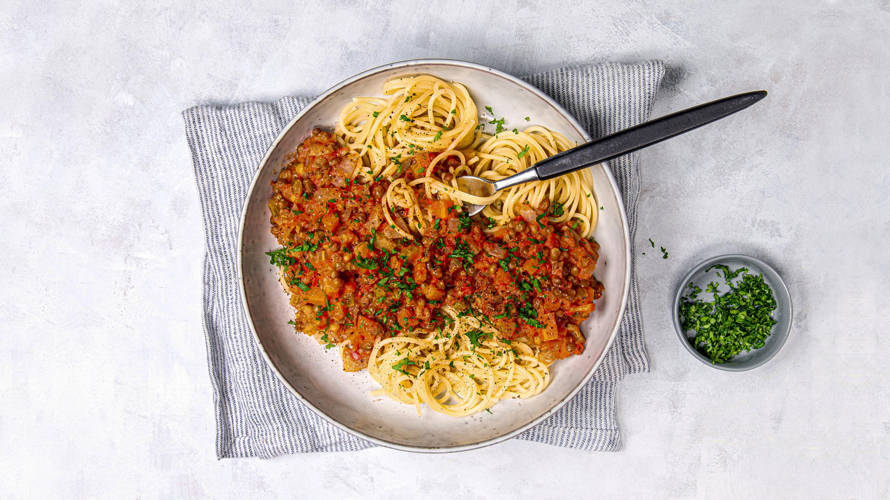 Spaghetti med grønnsaksbolognese - for barnehager
