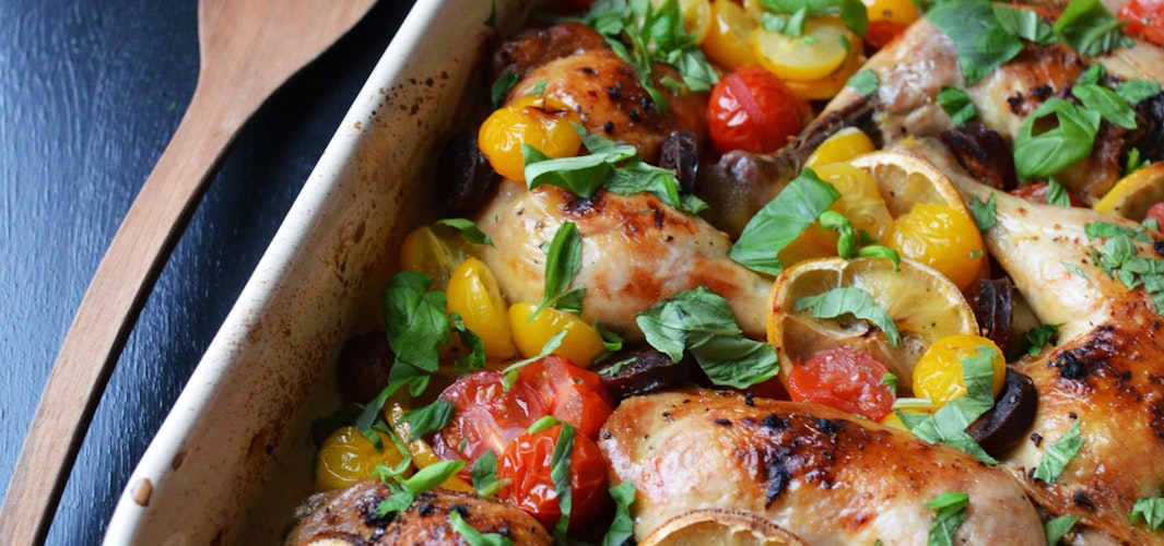 Kylling med chorizo og tomater