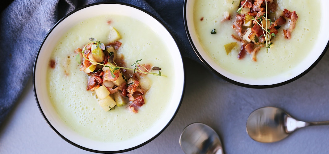 Sellerirotsuppe med eple og bacon Sellerirotsuppe med eple og bacon