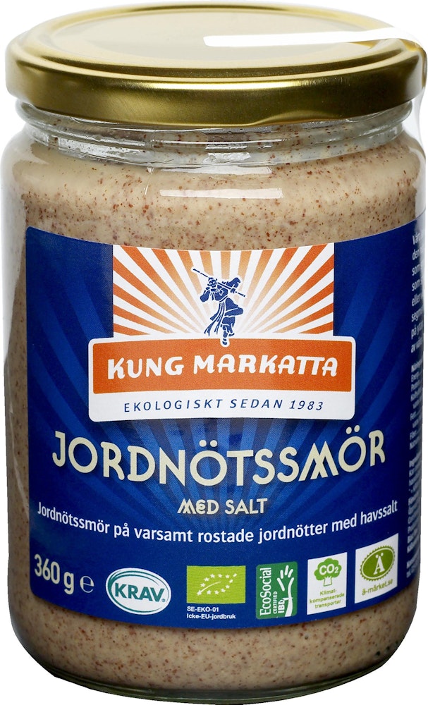 Kung Markatta Jordnötssmör med Salt EKO/KRAV Kung Markatta