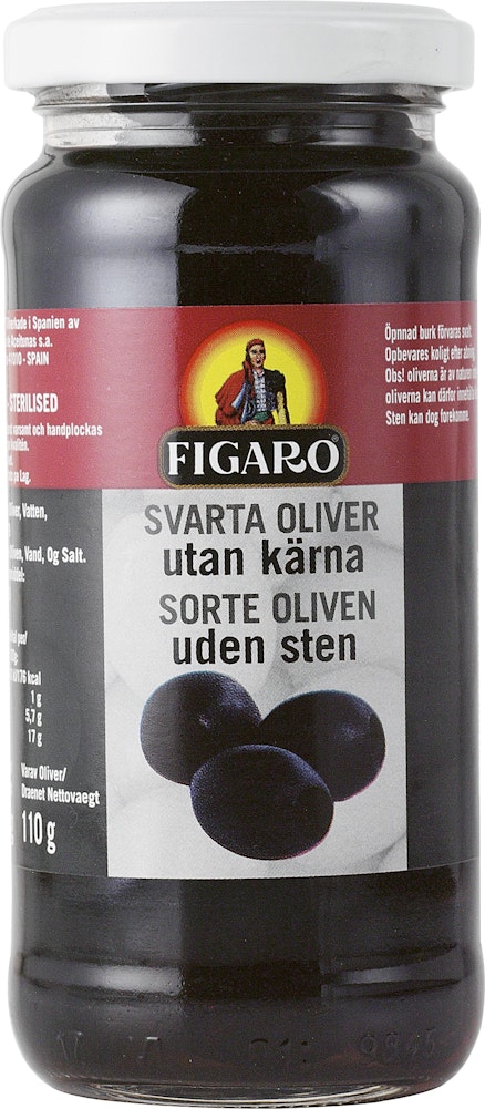 Figaro Oliver Svarta Utan Kärnor 240g Figaro