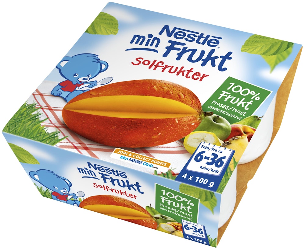 Nestlé MinFrukt Solfrukt 6M 4x Nestlé