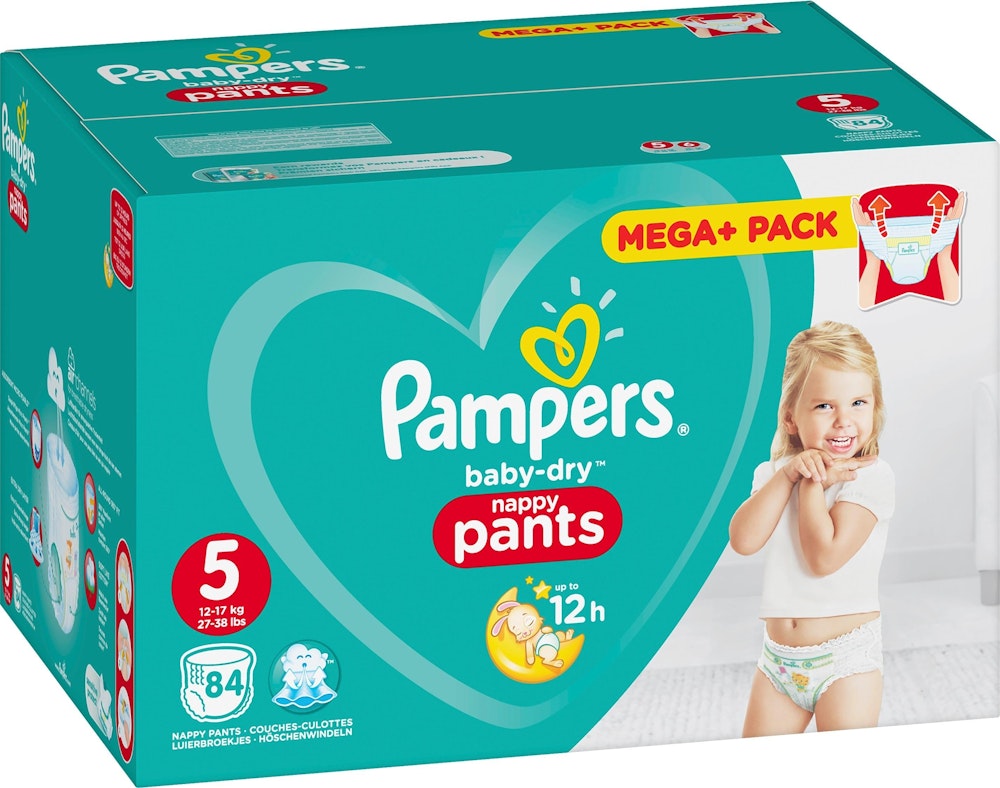 Pampers Blöjor Baby Dry Pants S5 12- 84-p Pampers