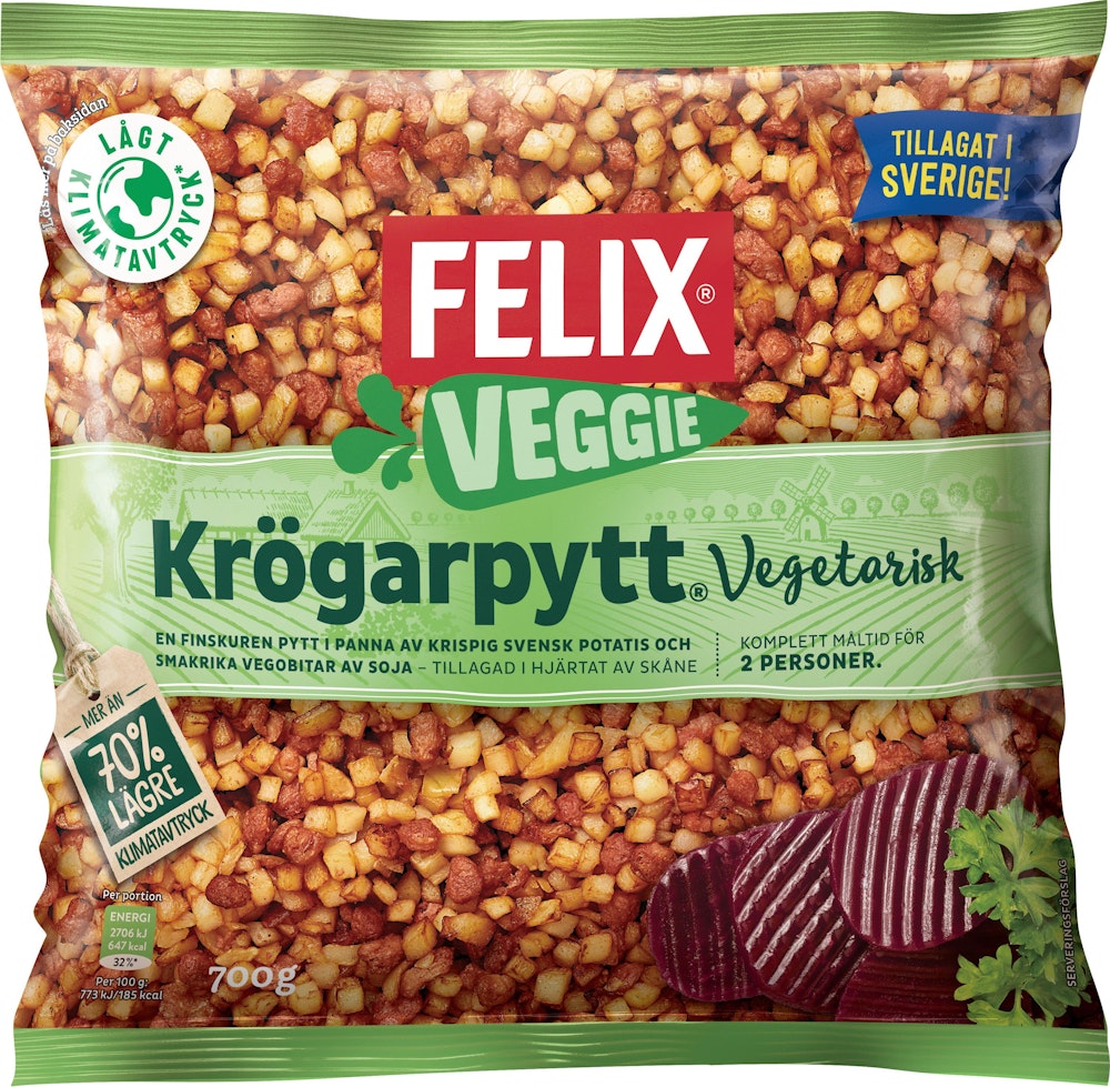 Felix Krögarpytt Vegetarisk Fryst 700g Felix