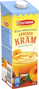Ekströms Aprikoskräm Utan Tillsatt Socker 1L Ekströms