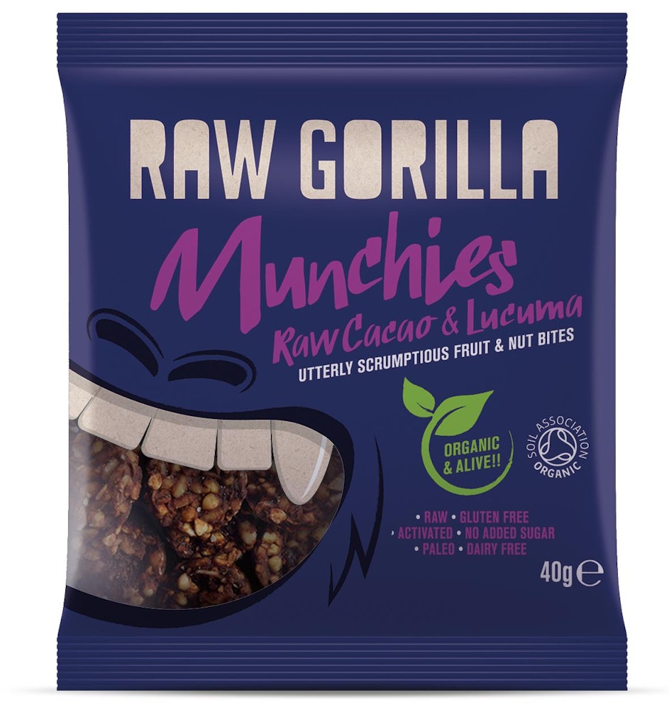 Raw Gorilla Nöt- och Frökex Munchies Kakao & Lucuma EKO/Glutenfri Raw Gorilla
