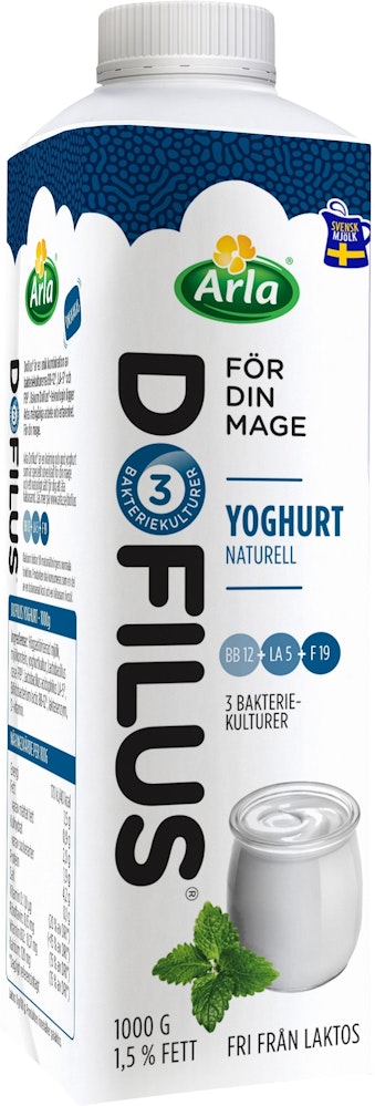 Arla Dofilus Yoghurt Naturell Laktosfri 1,5% 1000g Arla