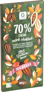 Garant Mörk Choklad 70% Fairtrade 100g Garant