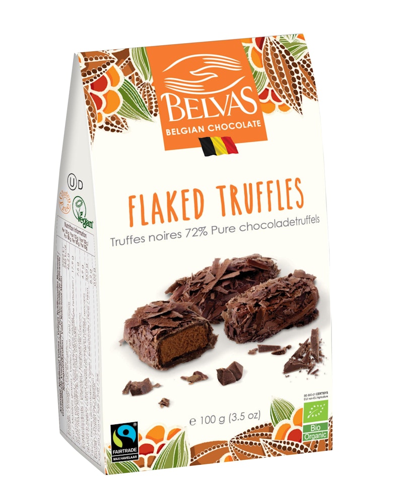 Belvas Flaked Truffles 73% Eko/Fairtrade Belvas