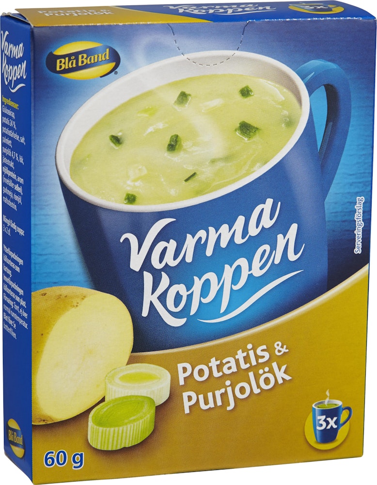 Blå Band Soppa Potatis Purjo 3x2dl Varma Koppen