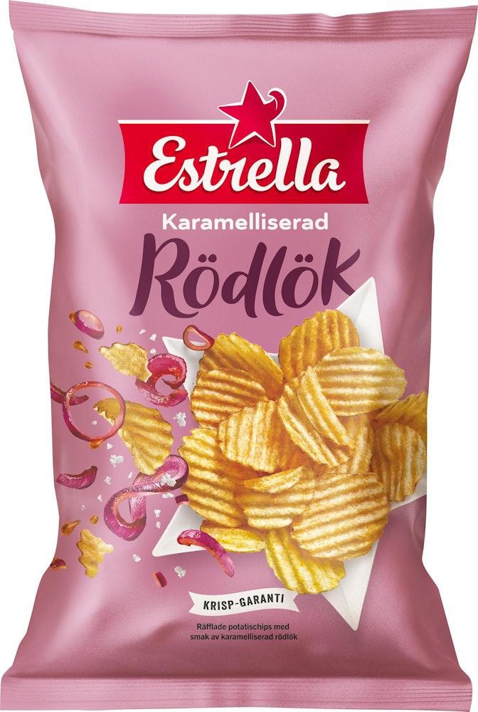 Estrella Chips Karamelliserad Rödlök 275g Estrella