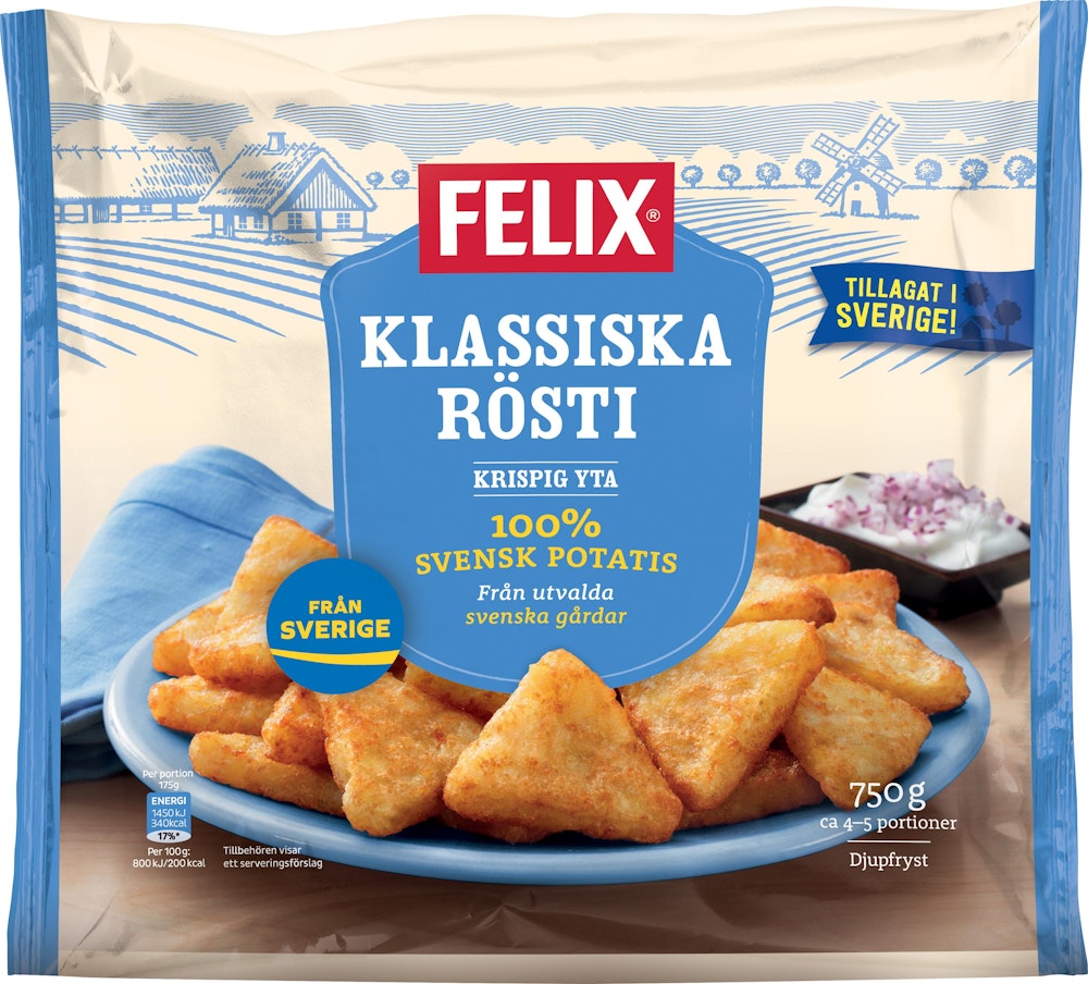 Felix Rösti Klassisk Fryst 750g Felix