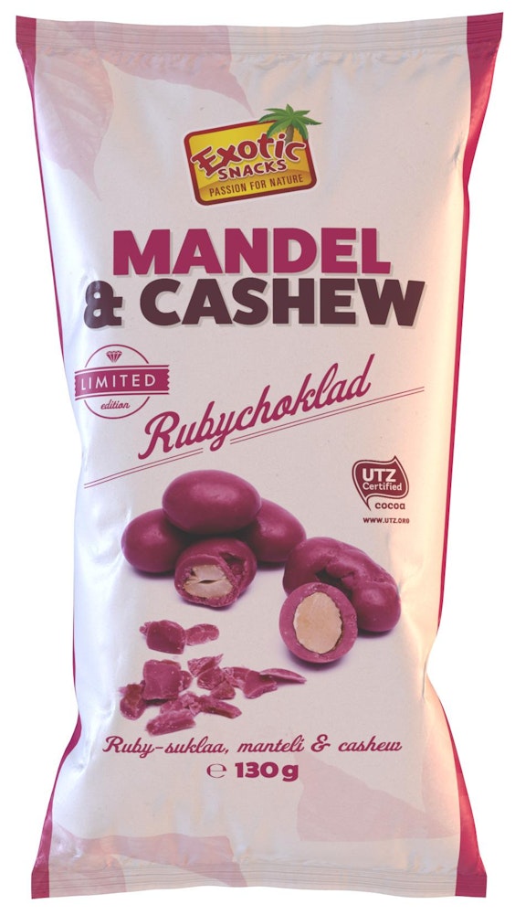 Exotic Snacks Rubychoklad Mandel & Cashewnötter Exotic Snacks