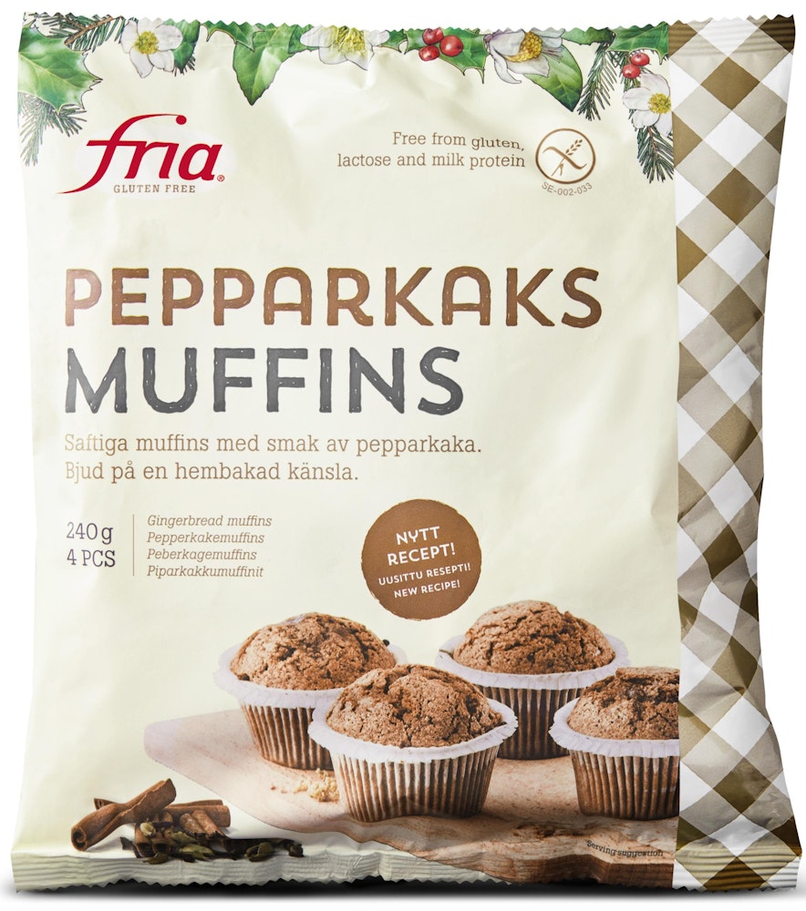 Fria Pepparkaksmuffins Glutenfri Fryst 4-p Fria Bröd