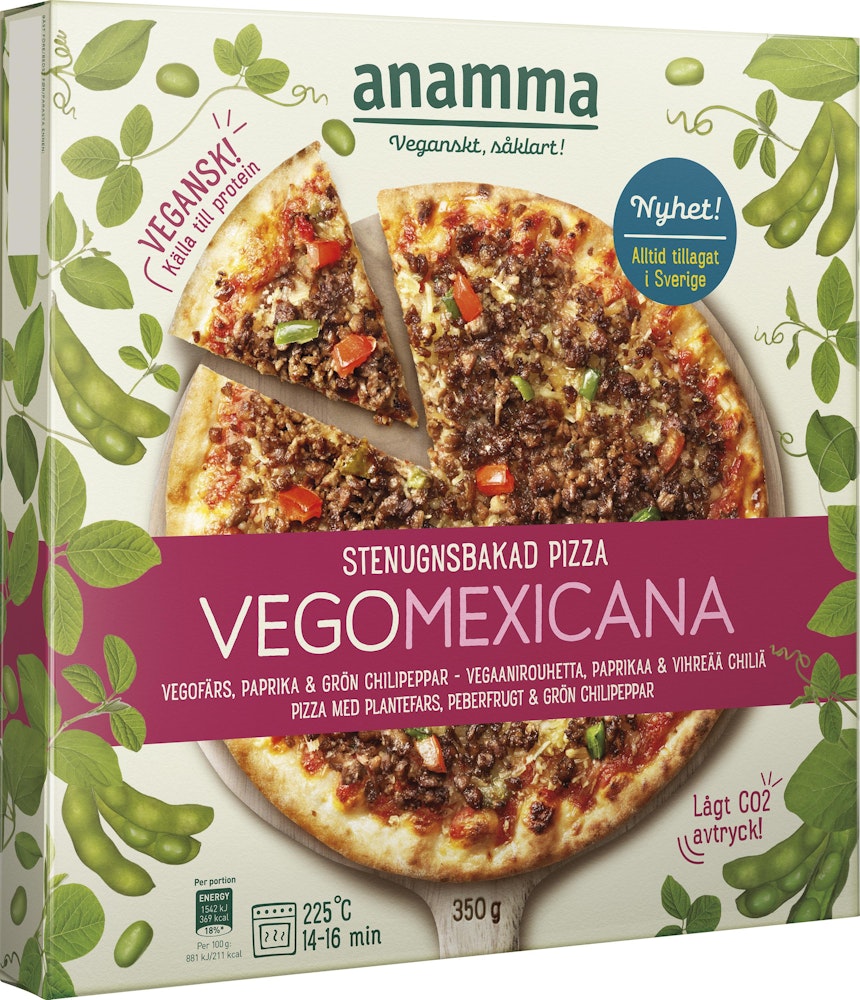 Anamma Pizza Vegomexicana Fryst Anamma