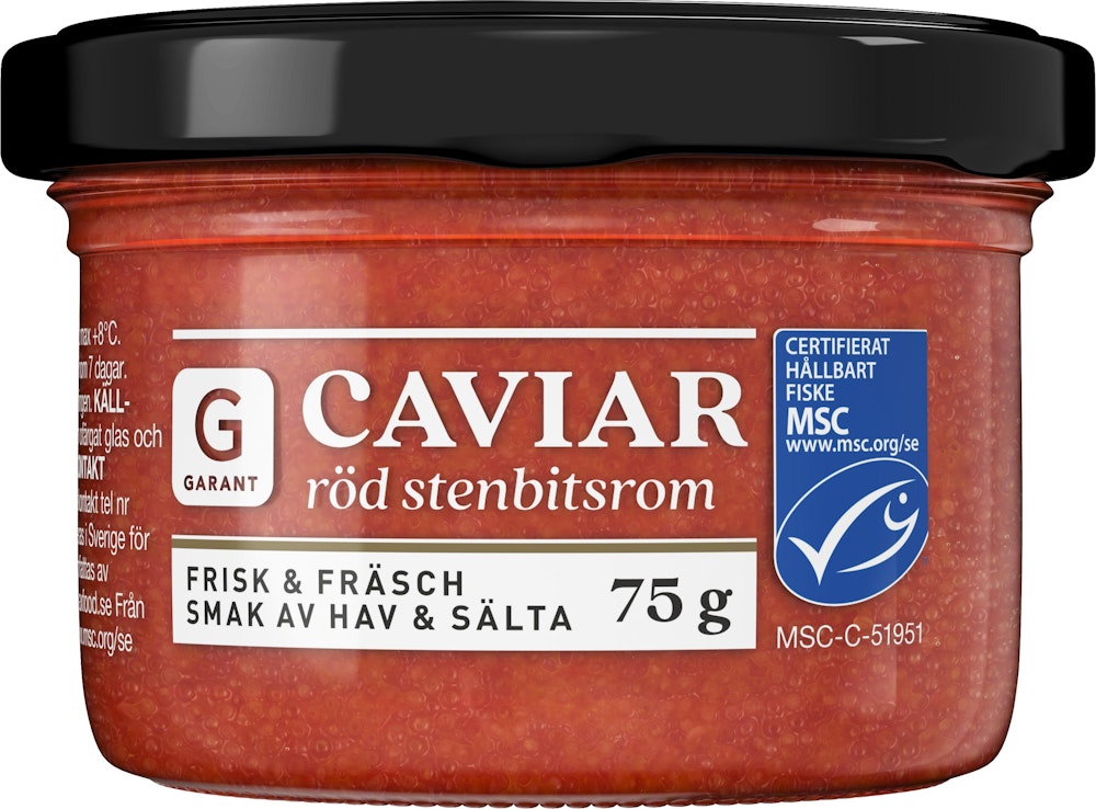 Garant Caviar Röd Stenbitsrom MSC 75g Garant
