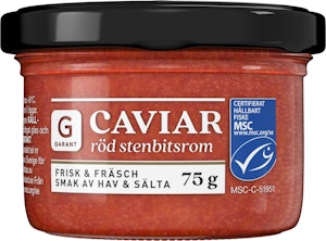 Garant Caviar Röd Stenbitsrom MSC 75g Garant